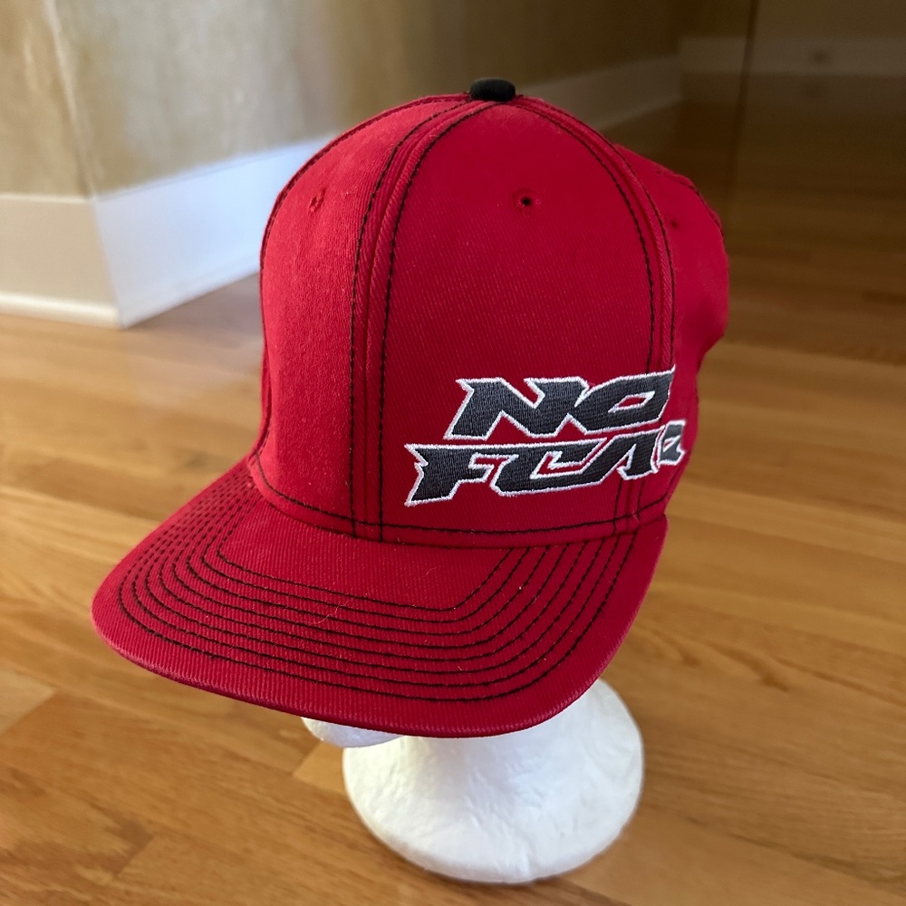 No Fear Red Snapback Hat Cap